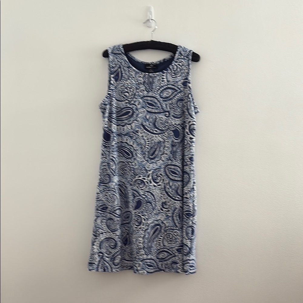 Ronnie Nicole Blue Paisley Dress. Size L